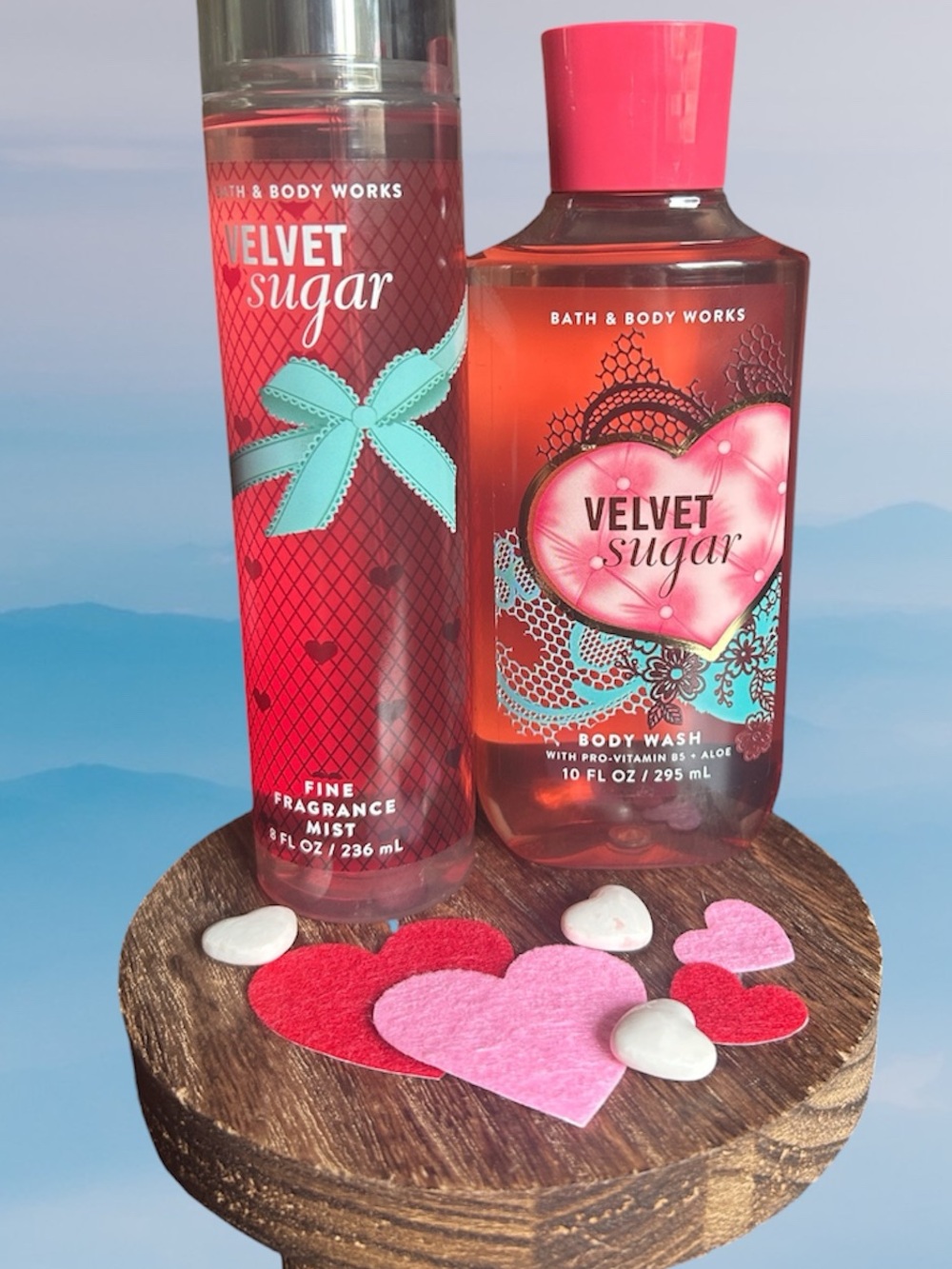 Bath & Body Works Velvet Sugar  Body Wash 8oz & Body Fragrance 10 oz . New